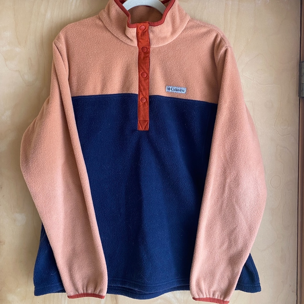 Columbia 1/4 Snap Long Sleeve Fleece Pull Over Size XL Women's